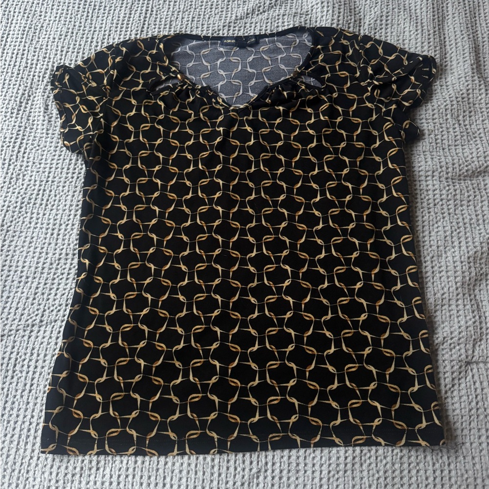 Stylish Black and Gold Women's Top